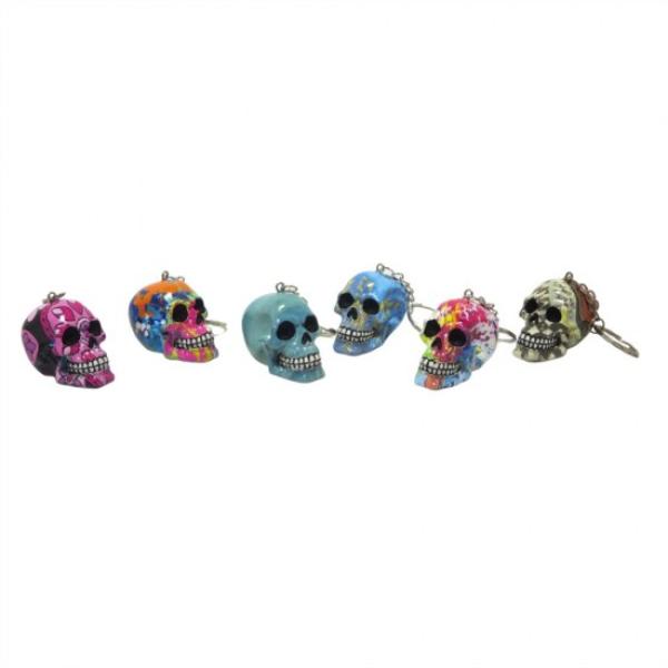 Resin Skull Keyring - 4cm