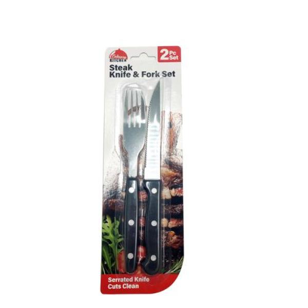 2 Pack Steak Knife & Fork