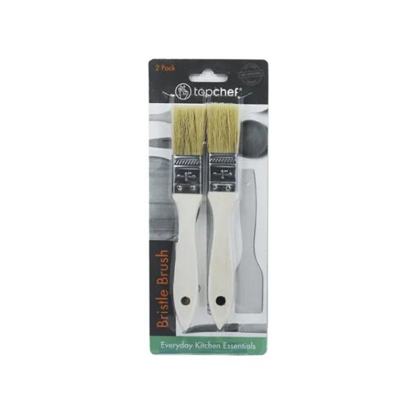 2 Pack Wooden Handle Bristle Brush