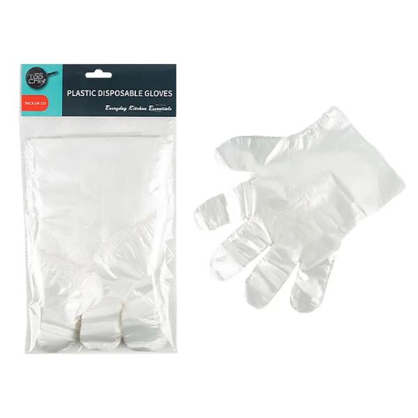 125 Pack Clear Disposable Gloves
