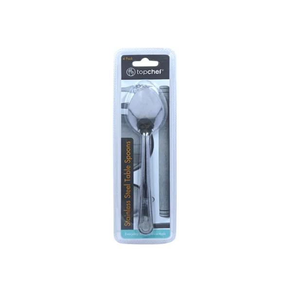 4 Pack Stainless Steel Table Spoons