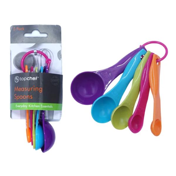 5 Coloured Measuring Spoons