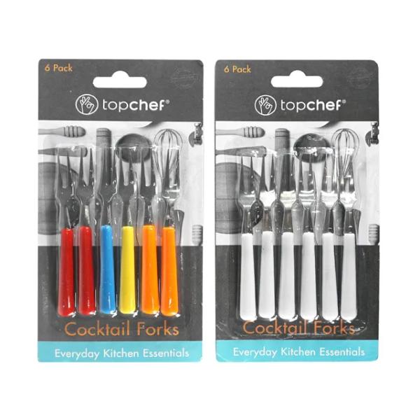 6 Pack Cocktail Forks - 0.8cm x 10cm