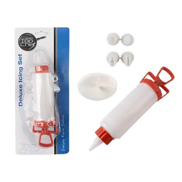 White & Red Deluxe Syringe Icing Set