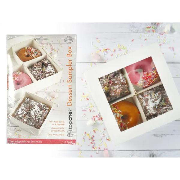 3 Pack Food Sampler Boxes - 16cm x 16cm x 5cm