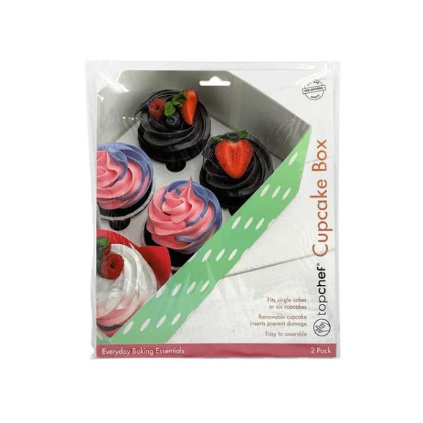 2 Pack Cupcake Box - 16.5cm x 24cm x 7.5cm