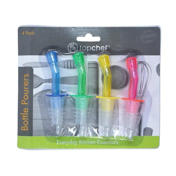 4 Pack Bottle Pourers - 9.5cm x 3cm