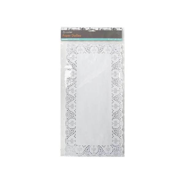 30 Pack White Large Assorted Paper Doilies