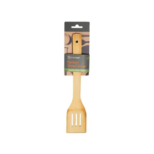 Natural Bamboo Slotted Turner - 31cm x 6cm