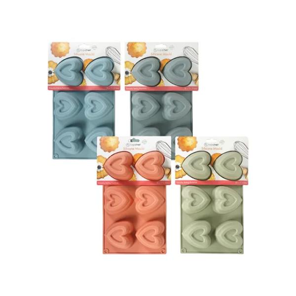 6 Silicon Heart Shape Mould - 30cm x 17cm x 3.5cm