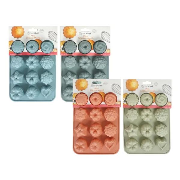 12 Silicone Muffin Mini Tray - 21cm x 15.5cm x 2.5cm