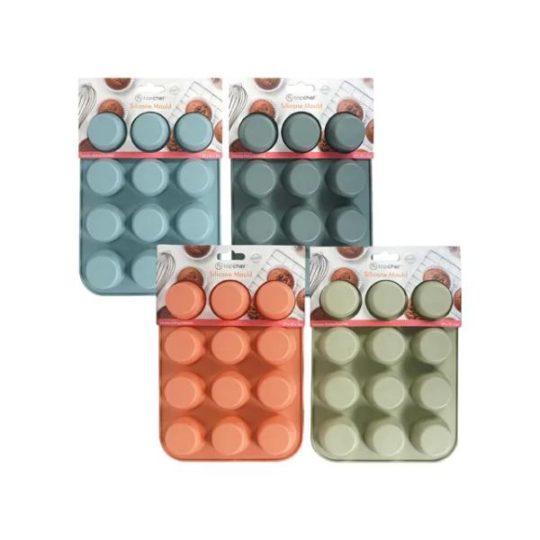 12 Silicone Muffin Large Tray - 29cm x 22cm x 3cm