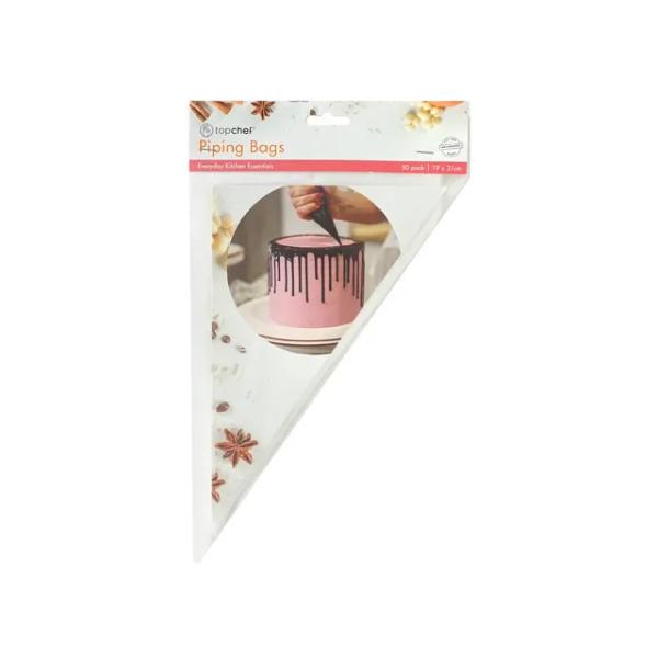 50 Pack Clear Piping Bags - 31cm x 19cm