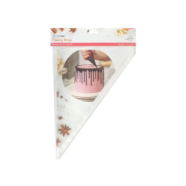 50 Pack Clear Piping Bags - 40cm x 25cm