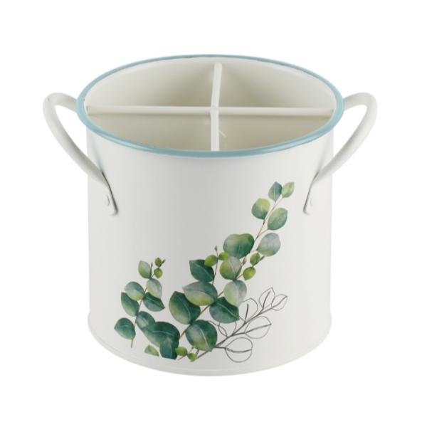 Eucalyptus Metal Utensil Holder - 18cm x 13cm