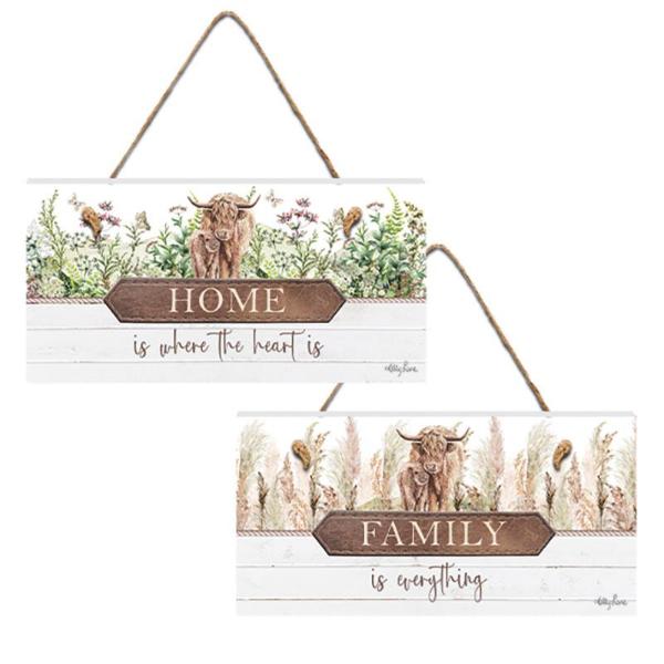 Kelly Lane Highland Cow Design Key Rack - 30cm x 15cm