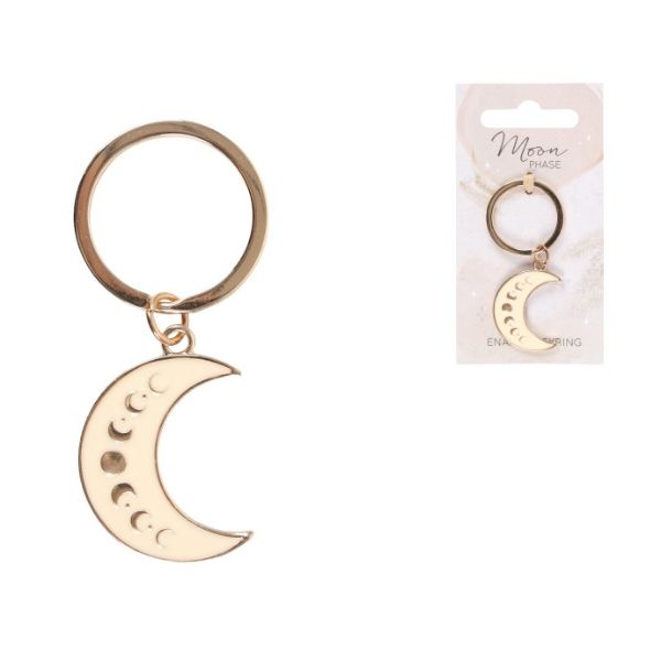 Moon Phase Crescent Key Ring