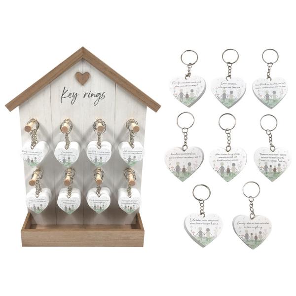 Inspirational Heart Key Ring - 4cm