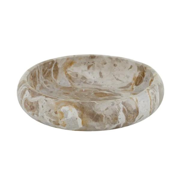 Taupe Xena Marble Bowl - 26cm x 6cm