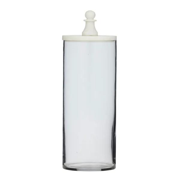 White Talia Marble Jar - 10cm x 25cm