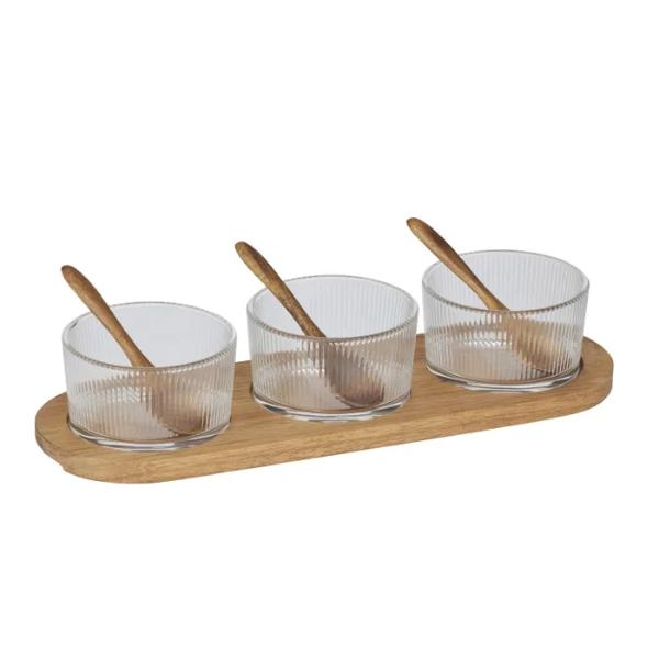 7 Pack Dritta Glass Wood Set - 10cm x 32cm x 6cm