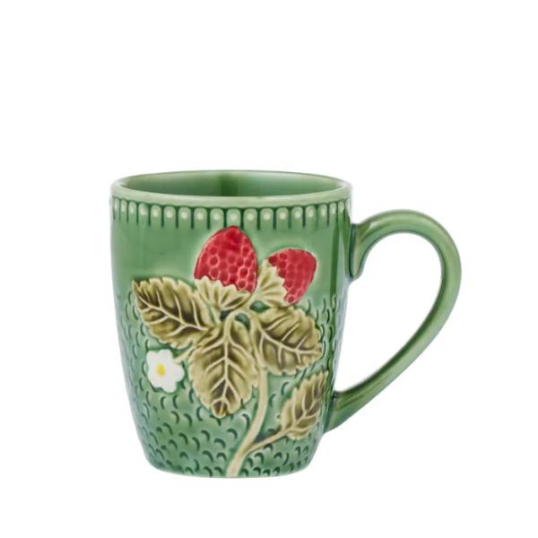 Green Fraise Ceramic Mug - 13cm x 9cm x 10cm