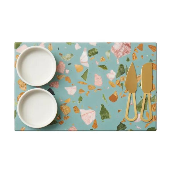 5 Pack Terrazzo Ceramic Jewel Set - 20cm x 32cm x 4cm