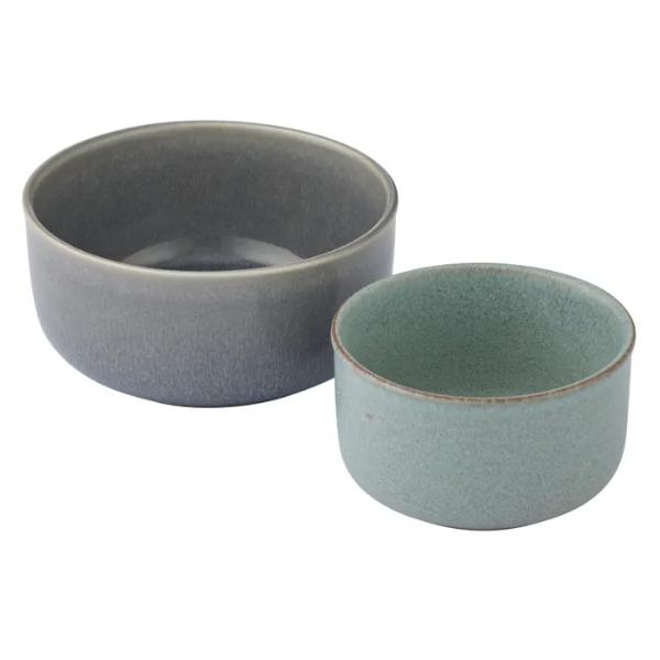 2 Pack Denim Calice Cer Bowl Set - 12.5cm x 6.5cm