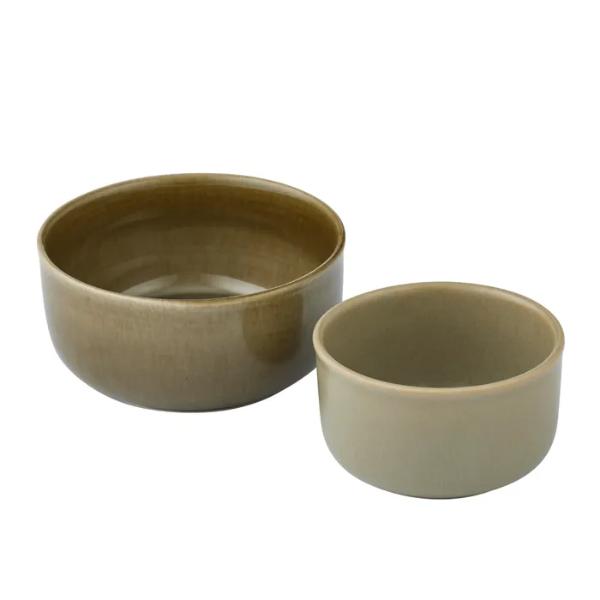 2 Pack Olive Calice Cer Bowl Set - 12.5cm x 6.5cm