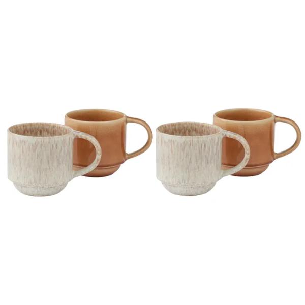 4 Pack Terra Calice Ceramic Mug - 9cm x 9cm