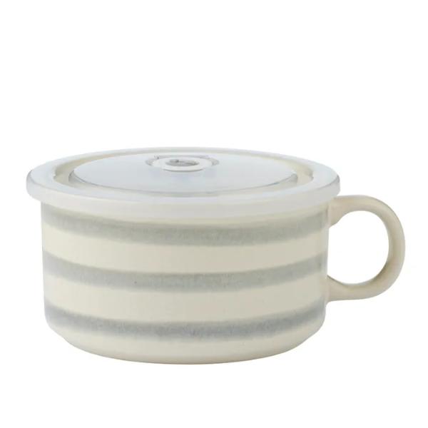 Homey Denim Travel Soup Mug - 13.5cm x 6.5cm
