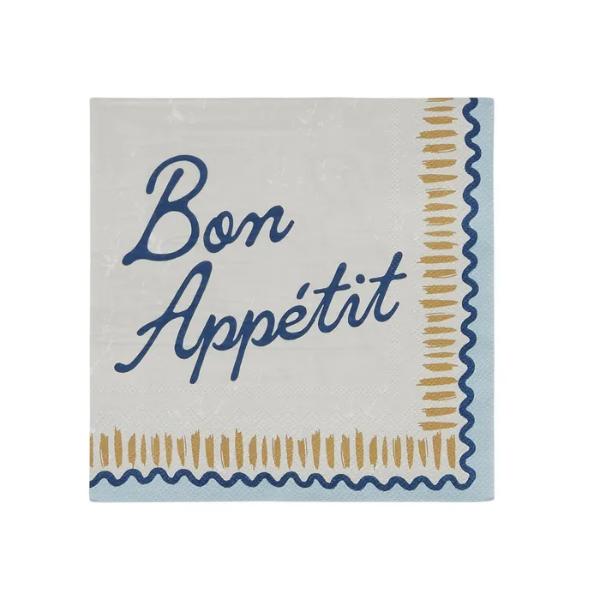 20 Pack Blue 3 Ply Appetit Napkins - 33cm