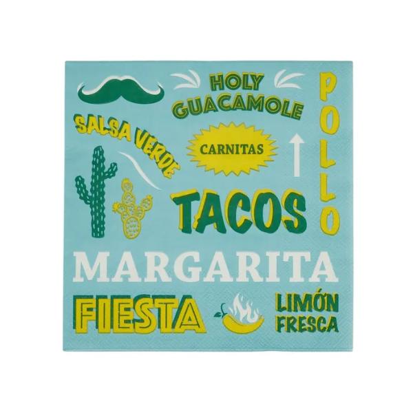 20 Pack Multi Taqueria 3 Ply Napkin - 33cm
