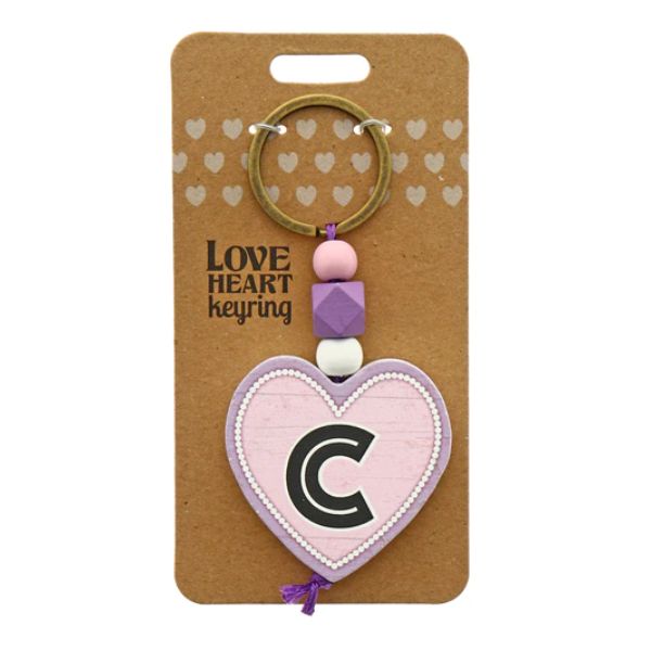 Love Heart C Keyring
