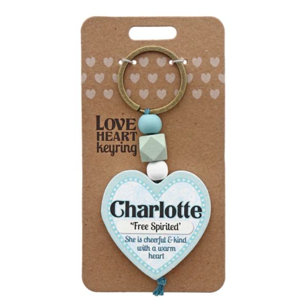Love Heart Charlotte Keyring