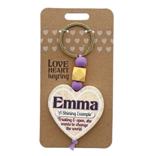 Love Heart Emma Keyring