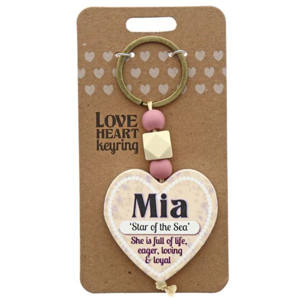 Love Heart Mia Keyring