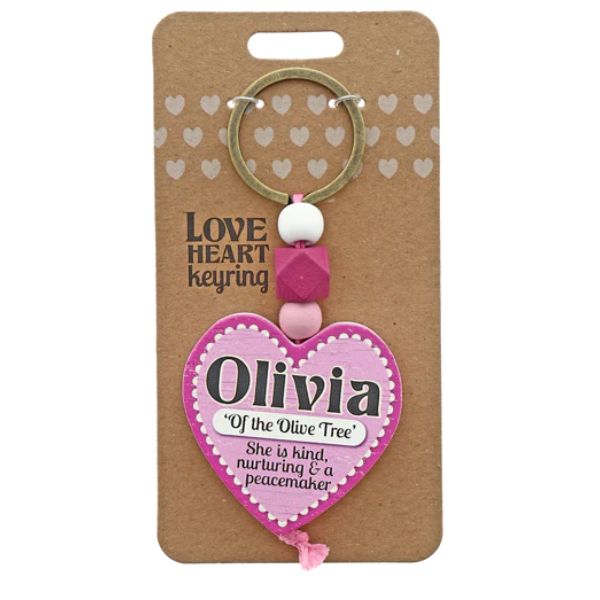 Love Heart Olivia Keyring