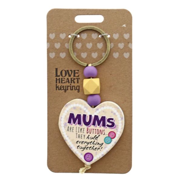 Love Heart Mums Keyring