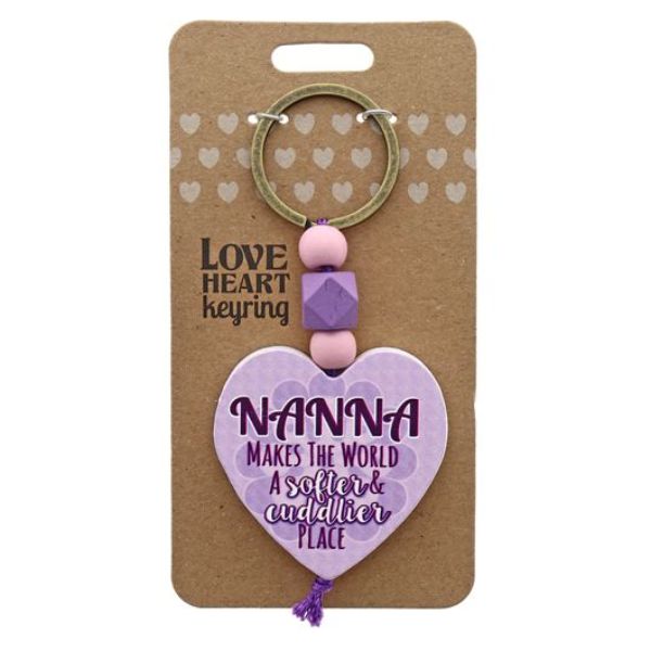 Nanna World Heart Keyring