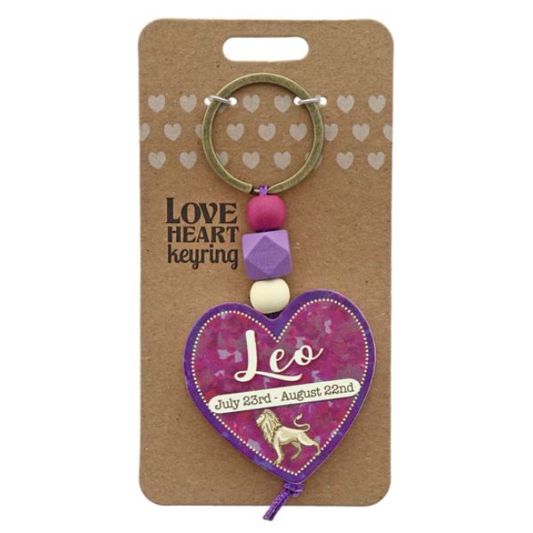 Love Heart Leo Keyring