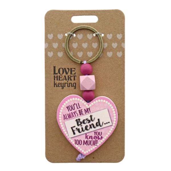 Love Heart Best Friend Keyring