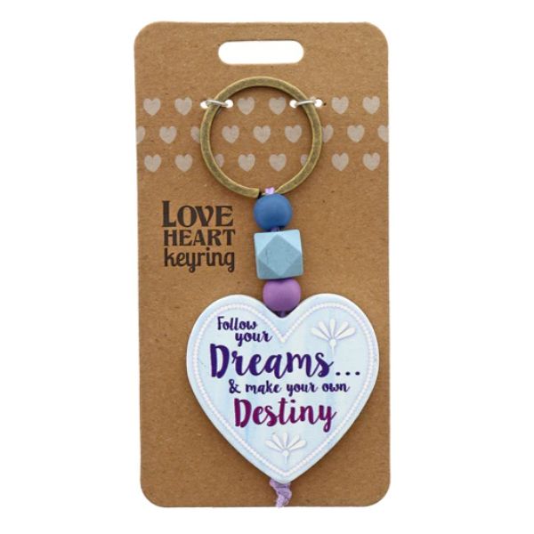 Love Heart Follow Your Dreams Keyring