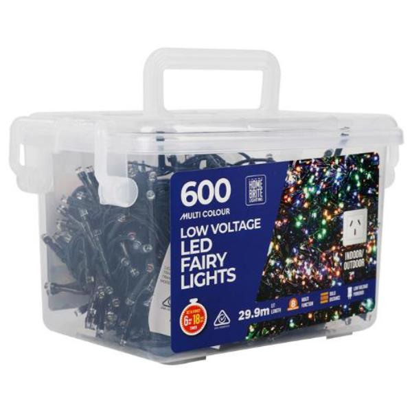 600 Pack Multi Colour Led Fairy Light - 29.9m