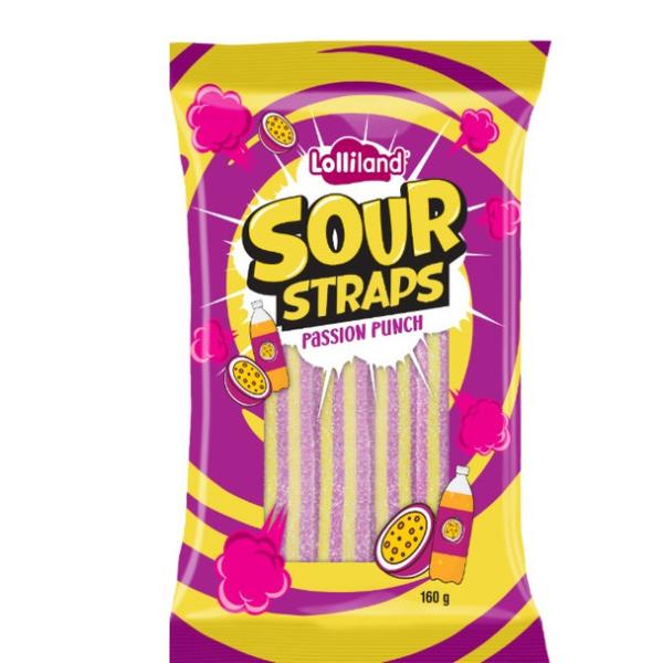 Passion Punch Sour Straps - 160g