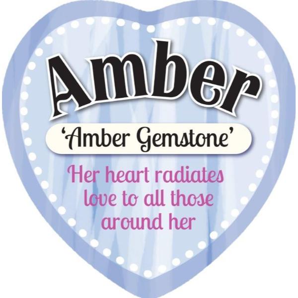 Ceramic Amber Heart Magnet