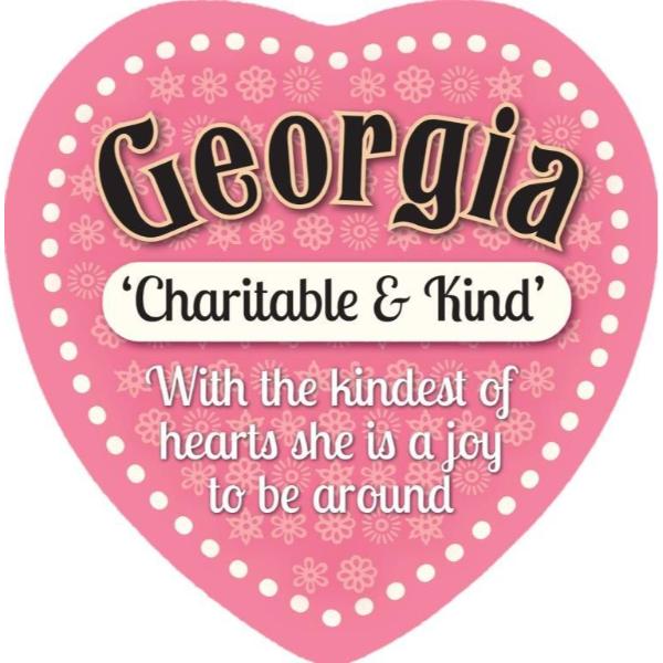 Ceramic Georgia Heart Magnet