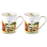 Load image into Gallery viewer, 2 Pack Red Truck Country Life Mugs - 360ml