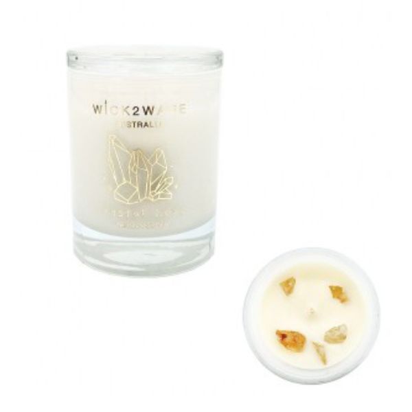 Wick2Wear Vanilla Cream Glass Candle Jar - 9.1cm x 10.7cm