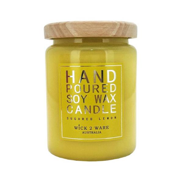 Wick2ware Sugared Lemon Candle Jar - 580g